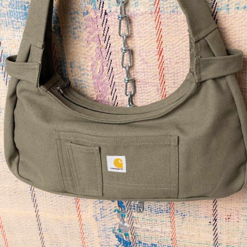 Custom Upcycled Carhartt Shoulder Bag – Handmade shoulder bag -Baguette Purse - Picture 4 of 7